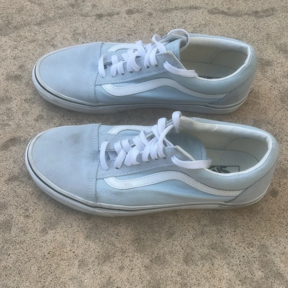 VANS Unisex Light Blue Old Skool Sneakers Women's Size 10 Men's Size 8.5